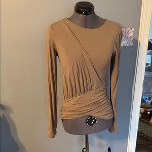 Express Tan Long Sleeve Women's Top